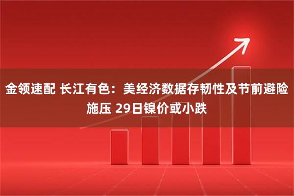 金领速配 长江有色：美经济数据存韧性及节前避险施压 29日镍价或小跌